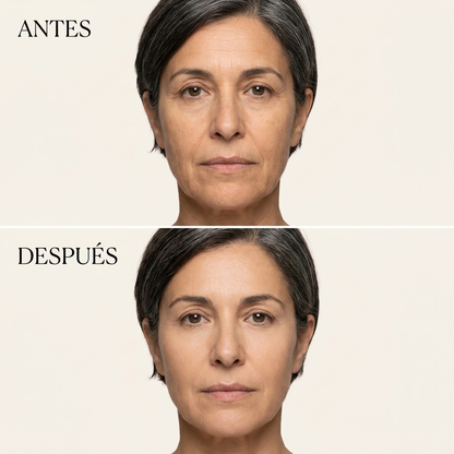 Antes y después: contorno facial más firme