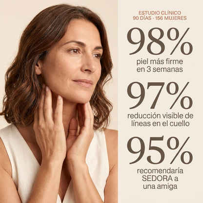 Estudio clínico independiente: 156 mujeres españolas, 98% piel más firme